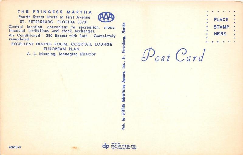St Petersburg FloridaPrincess Martha Hotel & Street SceneNICE Classic