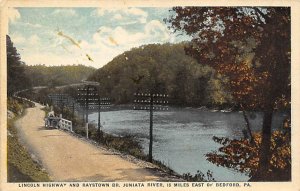 Lincoln Highway and Raystown Branch Juniata River Bedford, Pennsylvania USA