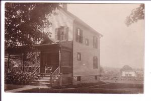 Real Photo, House with 'Cornell' on a Porch Pillow, Probably  Ithaca, New York.