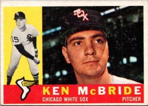 1960 Topps Baseball Card Ken BcBride Chicago White Sox sk10524