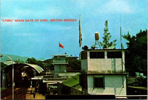 Hong Kong Lowu-Main Thoroughfare on Sino-British Border Vintage Postcard BS.23 