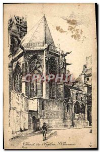Old Postcard Chevet of & # 39eglise St Gervais