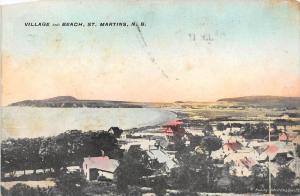 New Brunswick   St.Martins    Aerial View of  Village and Beach  St. Martins