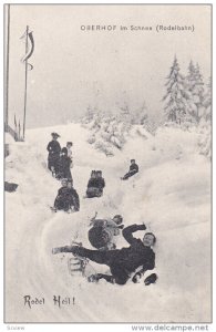 Oberhof im Schnee (Rodelbahn), Schmalkalden-Meiningen , Thuringia, Germany , ...