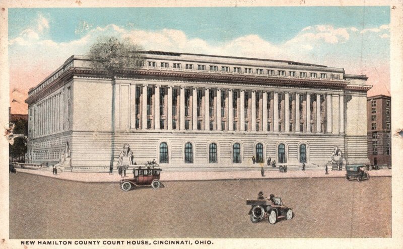 Vintage Postcard New Hamilton County Courthouse Landmark Cincinnati Ohio OH