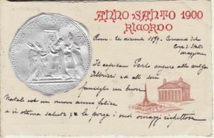 ITALY   ANNO SANTO 1900 RICORDO -- LEO XIII PONT MAX   po...