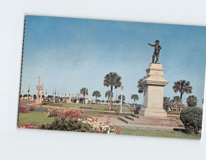 B-210522 Statue of Ponce de Leon St. Augustine Florida USA