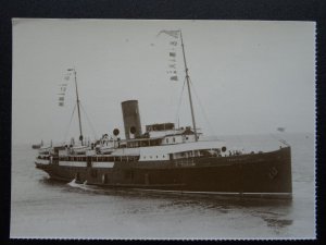 Isle of Man Steam Packet Ship Tr.S.S. MANX MAID I c1980 RP Postcard