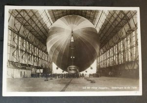 1934 Germany Flight LZ Graf Zeppelin Sieger Photo Print in Hangar Postcard Cover