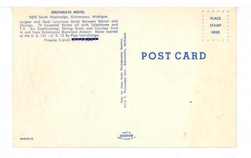 MI - Kalamazoo. Southgate Motel