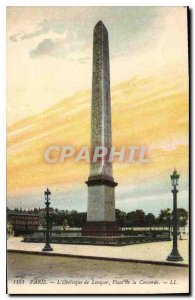 Postcard Old Paris the Obelisk of Luxor Place de la Concorde