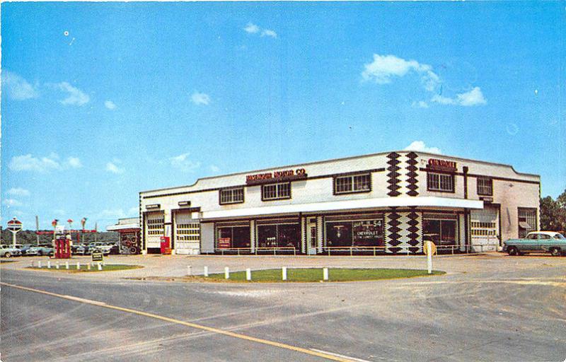 St Anthony IN Hasenour Motor Co. Used Cars Dealership Gas Station Postcard