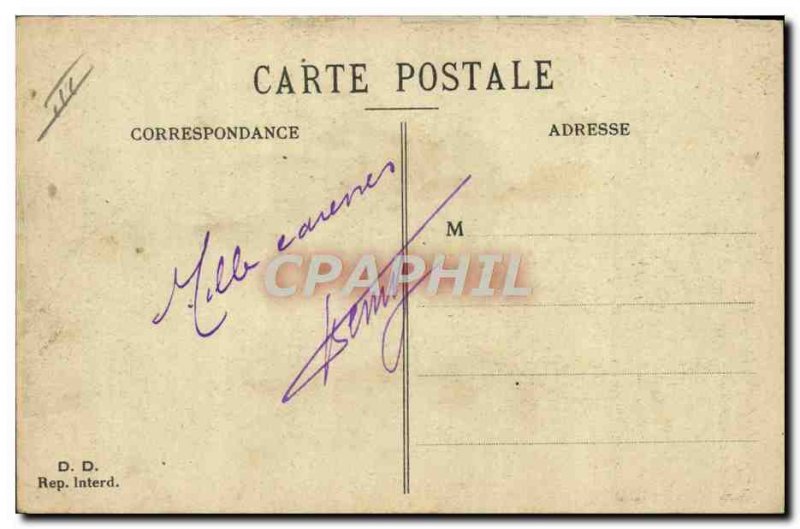 Postcard Old Army Human Room