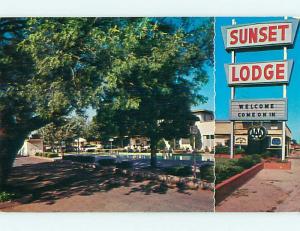 Pre-1980 SUNSET LODGE MOTEL Abilene Texas TX s8833