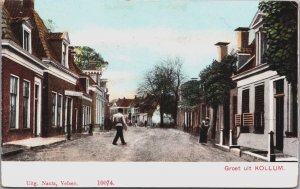 Netherlands Groet uit Kollum Vintage Postcard C080