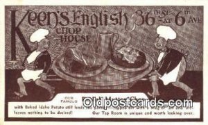 Keen's English Chop House Restaurant, New York City, NYC USA Unused close to ...