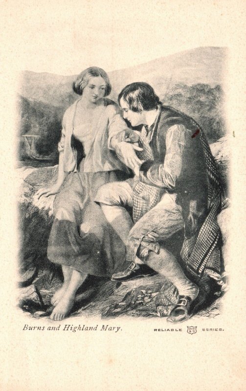 Burns The Highland Mary Courtship Love And Romance Vintage Postcard