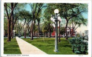 1920s Washington Park Dubuque IA Postcard