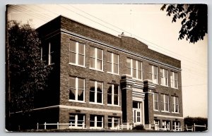 Eldorado IL Illinois RPPC Washington School Postcard A38