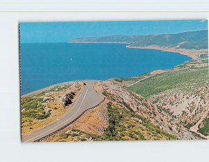 Postcard Descending MacKenzie Mountain, on the Cabot Trail, Cape Breton, Canada