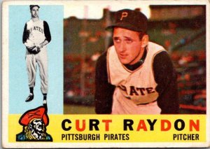 1960 Topps Baseball Card Curt Raydon Pittsburgh Pirates sk1839