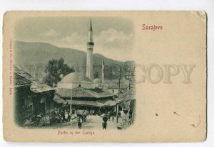 287208 Bosnia Herzegovina SARAJEVO mosque Carsija Vintage postcard
