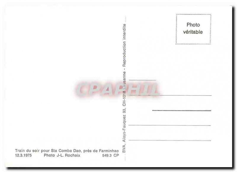 Postcard Modern Evening Train Sta Comba Dao near Farminh�o