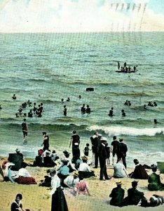 Circa 1900-05 Bathing At Revere Beach, Mass. Vintage Postcard P17