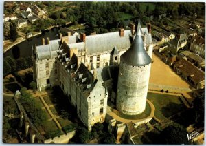 Postcard - Vue aérienne du château - Châteaudun, France