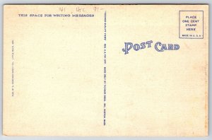 Little Rock Arkansas~Dunbar High School @ Wright Ave & Ringo St~Linen Postcard