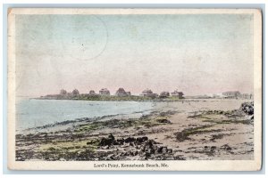 1920 Lord's Point Kennebunk Beach Maine ME Antique Posted Frank Swallow Postcard