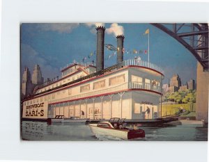 Postcard Showboat Sari-S, Salon's Landing, Chicago, Illinois