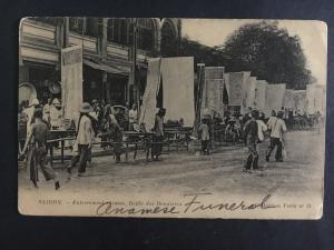 Mint Vietnam Saigon RPPC Real Picture Postcard Chinese Funeral Burial