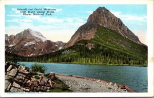 Grinnell and Gould Mountain Glacier National Park MT Montana UNP WB Postcard L9