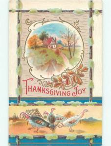 Divided-Back THANKSGIVING SCENE Great Postcard AA0647