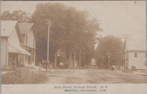 RPPC Postcard Main Street Holland Patent NY Manning Photographers Utica NY