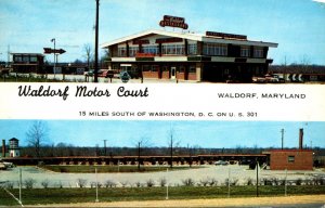 Maryland Waldorf The Waldorf Motor Court 1958
