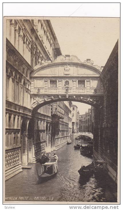 RP, Boating, Ponte Dei Sospiri, Venezia (Veneto), Italy, 1920-1940s