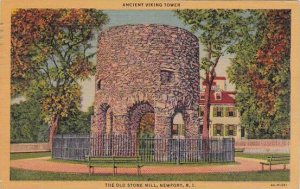Rhode Island Newport Ancient Viking Tower The Old Stone Mill 1953