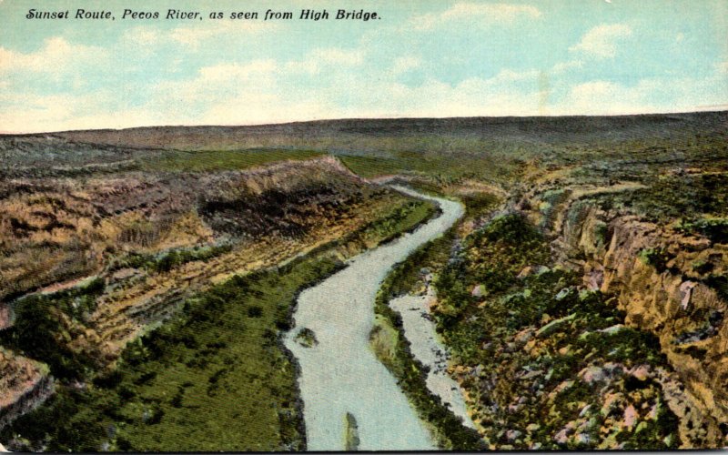 Texas Sunset Route Pecos River As Seen From High Bridge Curteich