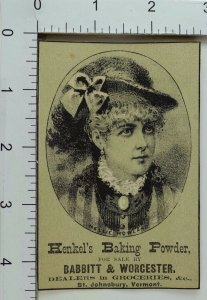 Babbitt & Worcester Henkel's Baking Powder Lovely Actress Nellie Rowland F63