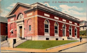 Postcard United States Post Office Building in Hagerstown, Maryland