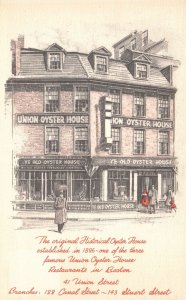 Vintage Postcard Historical Ye Old Union Oyster House Boston Massachusetts MA