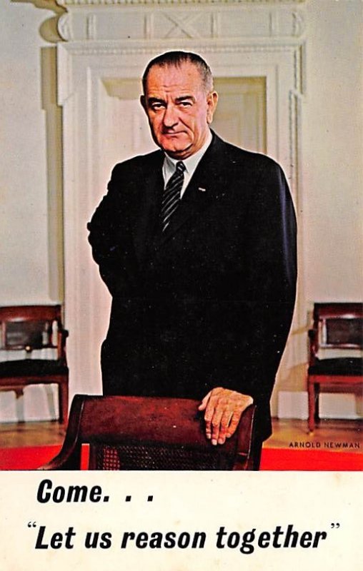 Lyndon Baines Johnson 36th President of United States View Postcard Backing 