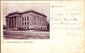 View of Public Library Lynn MA c1905 Undivided Back Vintage Postcard J78