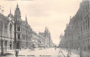 RIO DE JANEIRO BRAZIL~AVENIDA CENTRAL~A RIBEIRO #292 POSTCARD 1910s