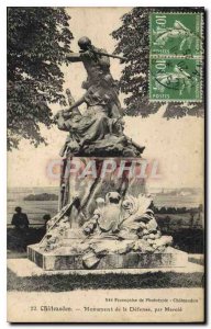 Old Postcard Chateaudun Monument of Defense by Mercia