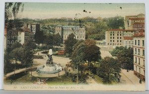France SAINT ETIENNE Place du Palais des Arts 1908 Postcard K12