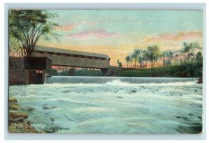 C.1920 Covered Bridge Runnells Bridge, Nashua, N. H. Postcard P175