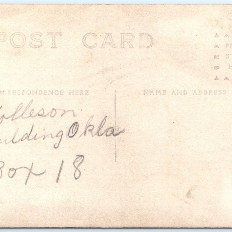 ID'd c1912 Spaulding, OK Cute Baby Girl RPPC Real Photo PC Cora A Tolleson A122